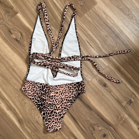 Leopard Print Monokini - Size M - Picture 2 of 2